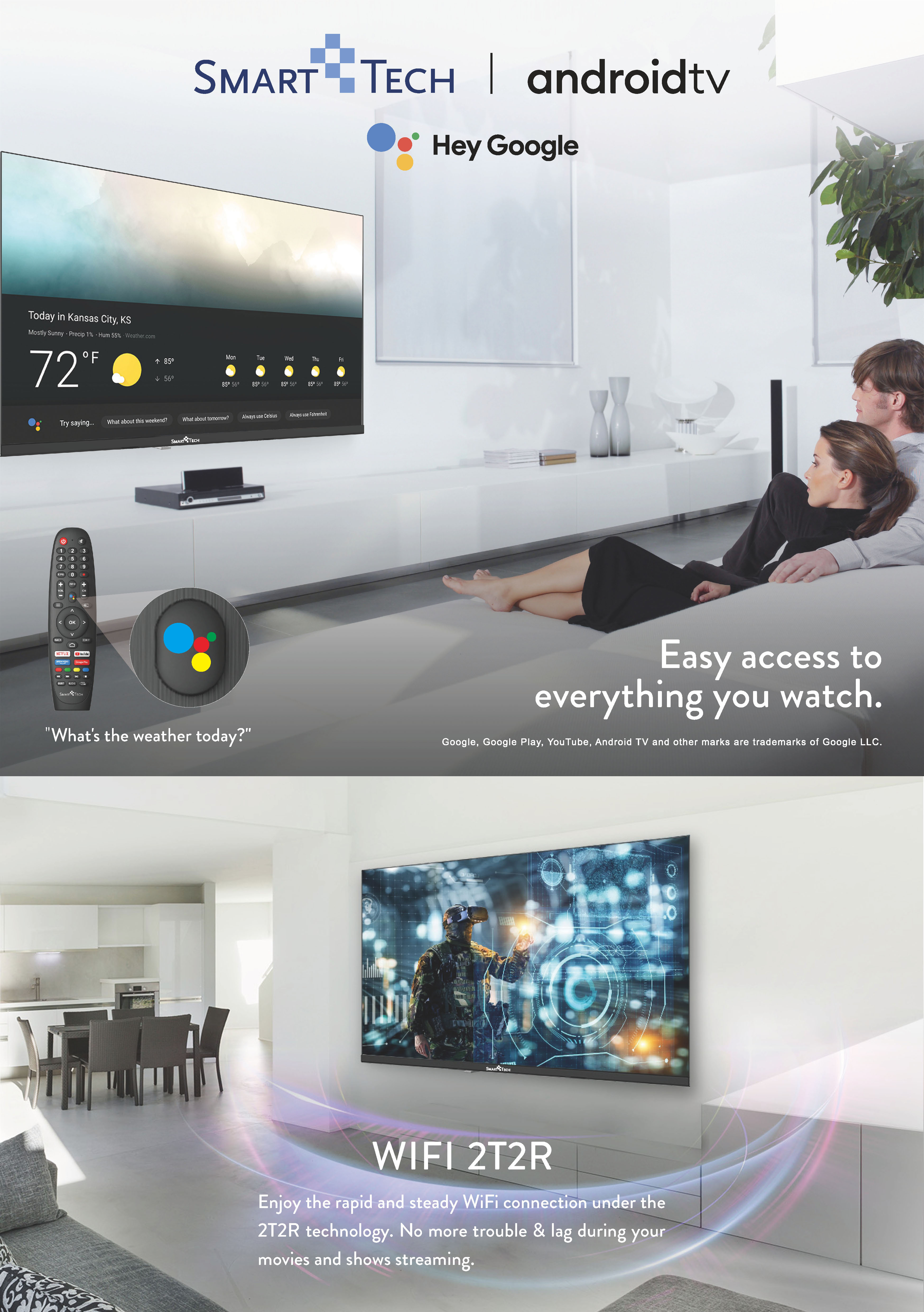 55 F3 4K Ultra HD Android TV™